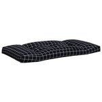 vidaXL Coussins de palette lot de 3 motif à carreaux noir tissu Oxford