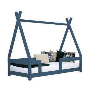 Lit cabane enfant NAKANA 90 x 200 bleu marine