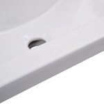 vidaXL Lavabo encastré 61 x 39 5 x 18 5 cm Céramique Blanc