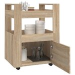 vidaXL Chariot de cuisine Chêne sonoma 60x45x80 cm Bois d'ingénierie