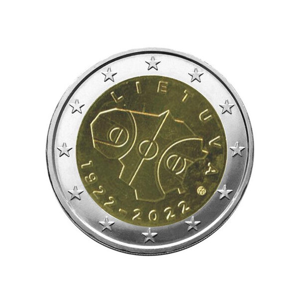 2 euros commémorative Lituanie 2022 - 100 ans du Basket-Ball.