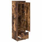vidaXL Buffet haut chêne fumé 29 5x34x119 5 cm bois d'ingénierie