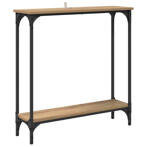 vidaXL Table console avec étagère Chêne artisanal 75 x 22 5 x 75 cm
