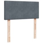 vidaXL Cadre de lit ottoman avec matelas gris foncé 100x200 cm velours