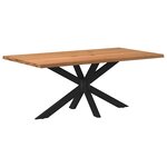 vidaXL Table à manger marron clair bois de chêne massif rectangulaire
