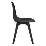Set de 2 chaises de cuisine salle à manger plastique 83 cm noir 03_0003631