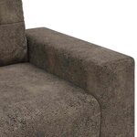 vidaXL Canapé deux places avec coussin Gris foncé Cuir artificiel