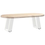 vidaXL Pieds de table basse en U 2 pièces Blanc 30 x (30-31) cm Acier