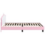 vidaXL Cadre de lit pour enfants avec tête de lit Rose 90 x 200 cm PU