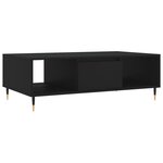 vidaXL Table basse noir 104x60x35 cm bois d'ingénierie
