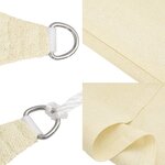 vidaXL Voile d'ombrage 160 g/m² Crème 6x7 m PEHD