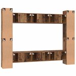 vidaXL Ensemble meuble TV 10 Pièces Bois ancien 30 5 x 30 x 90 cm