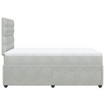 vidaXL Sommier à lattes de lit et matelas gris clair 120x190cm velours