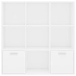 vidaXL Bibliothèque Blanc 98x30x98 cm Bois d’ingénierie