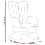 vidaXL Chaise à bascule avec repose-pied Bleu Velours
