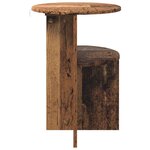 vidaXL Table d'appoint Bois ancien Ø 39 5 x 55 cm Bois d'ingénierie