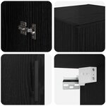 vidaXL Meuble mural Chêne noir 34 5 x 34 x 90 cm