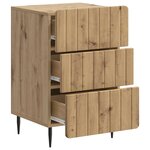 vidaXL Cabinet de chevet avec tiroir Chêne artisanal 43 x 41 x 68 cm