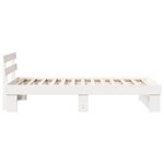 vidaXL Cadre de lit Blanc 90 x 190 cm Bois massif en pin
