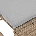 vidaXL Ensemble de canapé de jardin 6 Pièces Beige  gris clair polyrotin