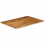 vidaXL Dessus de table à bord vivant 90x80x3 8 cm bois massif manguier