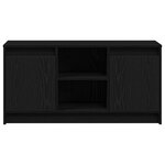 vidaXL Meuble TV avec éclairage LED en Chêne Noir  100x34x50 cm  fabriqué en bois d'ingénierie.