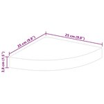 vidaXL Étagères d'angle flottantes 2Pièces noir brillant 25x25x3 8cm MDF