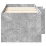 vidaXL Cadre de Lit Élevé pour Enfants 2 Pièces Gris béton 90 x 190 cm