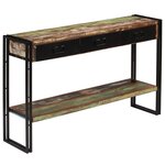 Vidaxl table console bois de récupération massif 120 x 30 x 76 cm