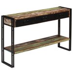 vidaXL Table console Bois de récupération massif 120 x 30 x 76 cm