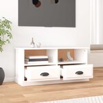 vidaXL Meuble TV blanc 93x35 5x45 cm bois d'ingénierie