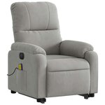 vidaXL Fauteuil inclinable de massage électrique gris clair