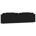 vidaXL Coussin de tête de lit Viana noir 200 cm similicuir
