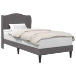 vidaXL Cadre de lit avec tête de lit Gris 100 x 200 cm Simili cuir