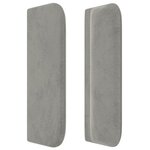 vidaXL Tête de lit avec oreilles Gris clair 93x16x78/88 cm Velours