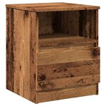 vidaXL Table de chevet vieux bois 40x40x50 cm bois d’ingénierie