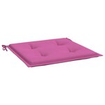 vidaXL Coussins de chaise de jardin lot de 4 rose 50x50x4 cm tissu