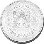Pièce de monnaie en Argent 2 Dollars g 31.1 (1 oz) Millésime 2025 Lunar Series Fiji SNAKE