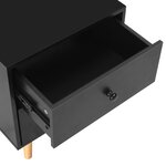 vidaXL Tables de chevet 2 Pièces Noir 40 x 30 x 50 cm Pin massif