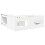 vidaXL Lit haut pour enfants avec bureau Blanc 98 5 x 200 cm