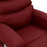 vidaXL Fauteuil de massage Rouge bordeaux Tissu