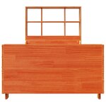 vidaXL Lit bibliothèque sans matelas cire marron 75x190 cm bois massif