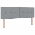 vidaXL Tête de lit LED avec tête de lit Gris clair 160 cm Polyester