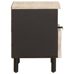 vidaXL Cabinet de chevet Blanc 40 x 33 x 46 cm Bois de mangue massif