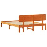 vidaXL Cadre de lit Brun cire 150 x 200 cm Bois massif en pin
