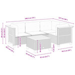 vidaXL Salon de jardin 5 Pièces avec coussins gris résine tressée