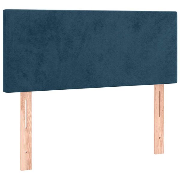 vidaXL Tête de lit Bleu foncé 80x5x78/88 cm Velours
