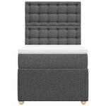 vidaXL Sommier à lattes de lit et matelas Gris foncé 90x190 cm Tissu