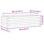vidaXL Jardinière blanc 90x40x23 cm bois de pin massif