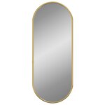 vidaXL Miroir mural Doré 60x25 cm Ovale